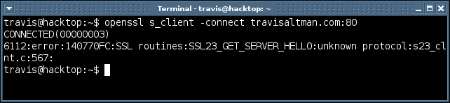 openssl s_client -connect error